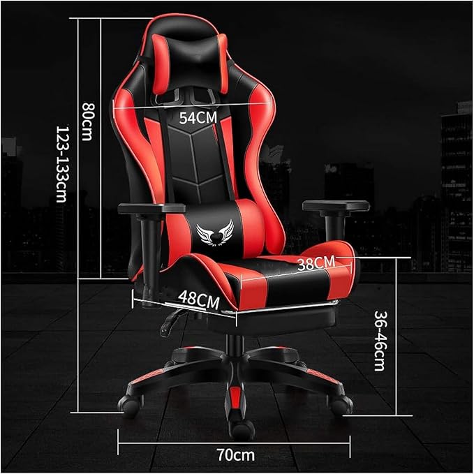 Chair Ergonomic Gaming Chair with Headrest and Breathable Skin-Friendly Mesh with Footrest Ergonomic Design PC Gaming Chair Desk Chair Executive (Color : Light Green Size : Pink)
