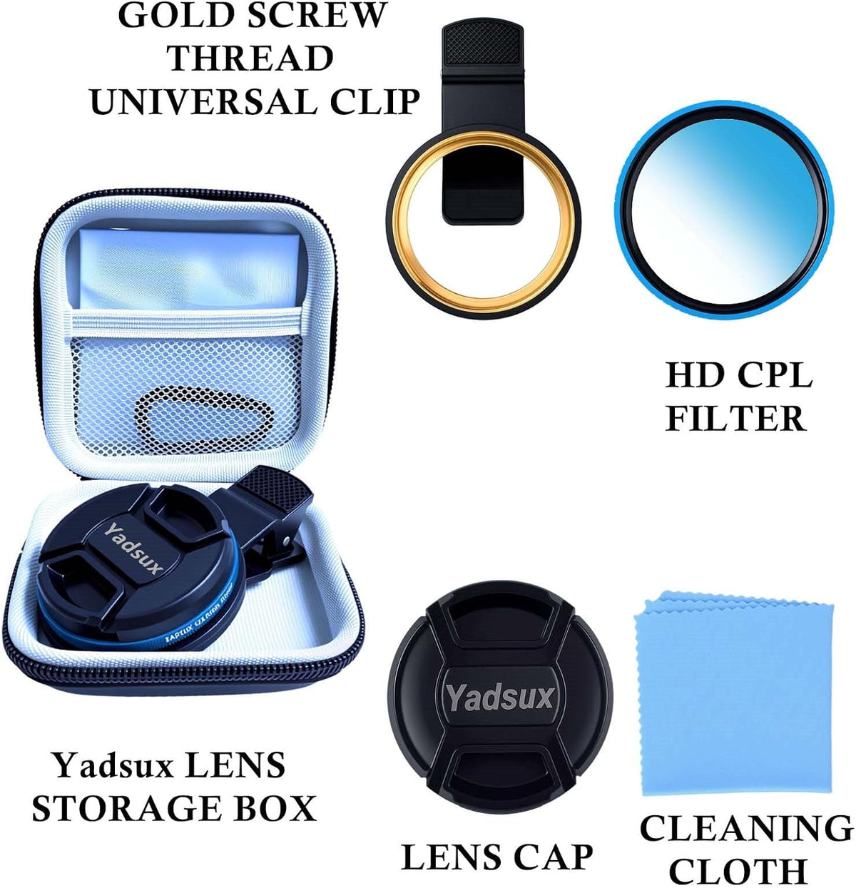 CPL Polarizer Filter, Phone Lens, 52mm Clip-on Polarizing, for iPhone 17 16 15 14 13 12 11 Pro/Pro Max Samsung BLU, Motorola, Xiaomi .Eliminate Reflections and Increase Saturation.