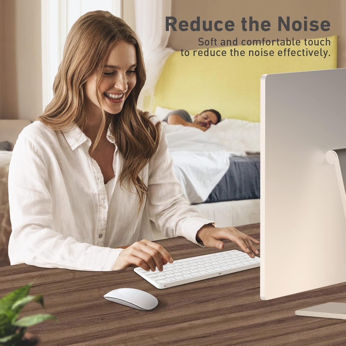 Allinside Silicone Keyboard Cover for iMac Magic Keyboard A2449/A2450, Protective Skin for iMac 24" Wireless Keyboard Released in 2021, US Layout, Transparent