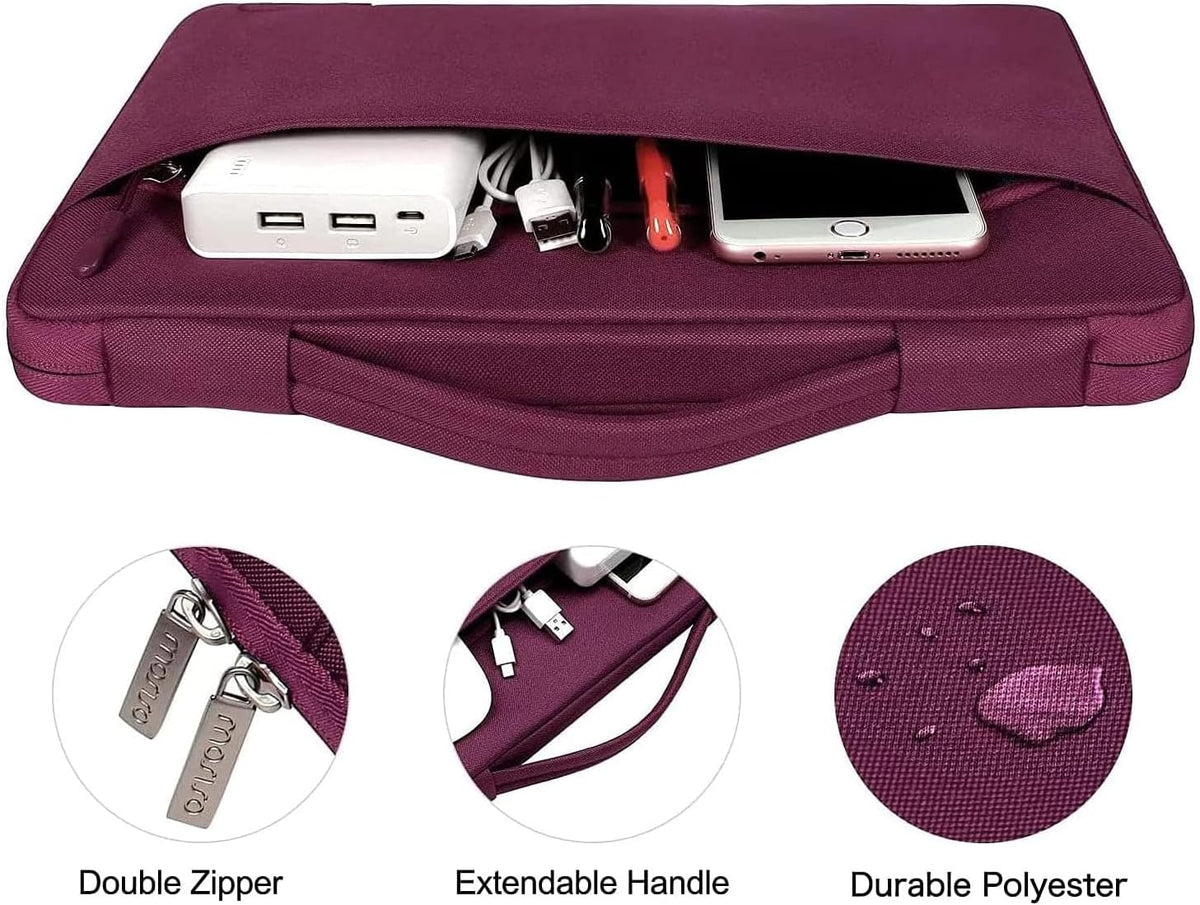 MOSISO Compatible with MacBook Air 13 inch Case 2025 2024 2023 2022 M4 A3240 M3 A3113 M2 A2681, Hard Shell&Sleeve Bag&Keyboard Skin&Webcam Cover&Screen Film for MacBook Air 13.6 inch, Burgundy