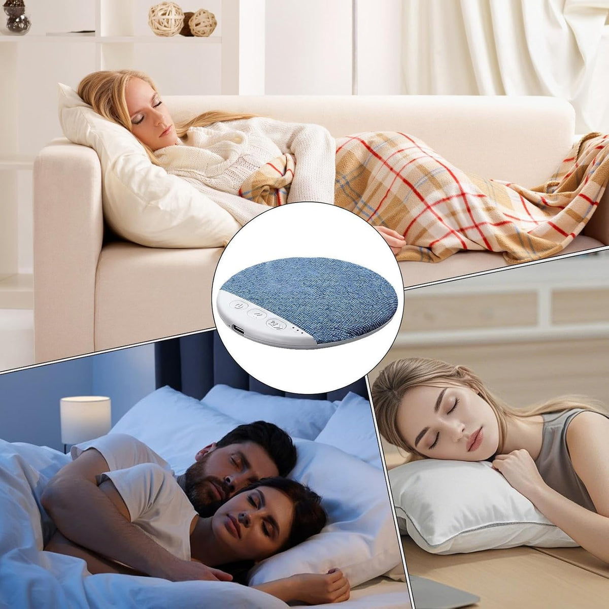 Generic Pillow Speaker - Wireless Rechargeable White Noise | Under Pillow Speakers with Soft Sound for Adults Kids Side