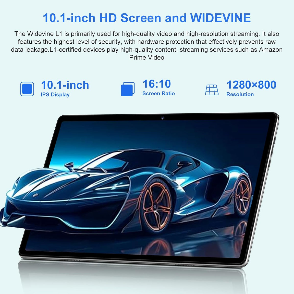 Android 14 Tablet 10 Inch Tablets, 20GB+128GB/1TB Expandable, Tablets with Octa-Core, WiFi 6, Dual Camera, BT 5.0, 6000mAh Battery, HD IPS Display, Widevine L1, Tablet with Keyboard Mouse - Sliver