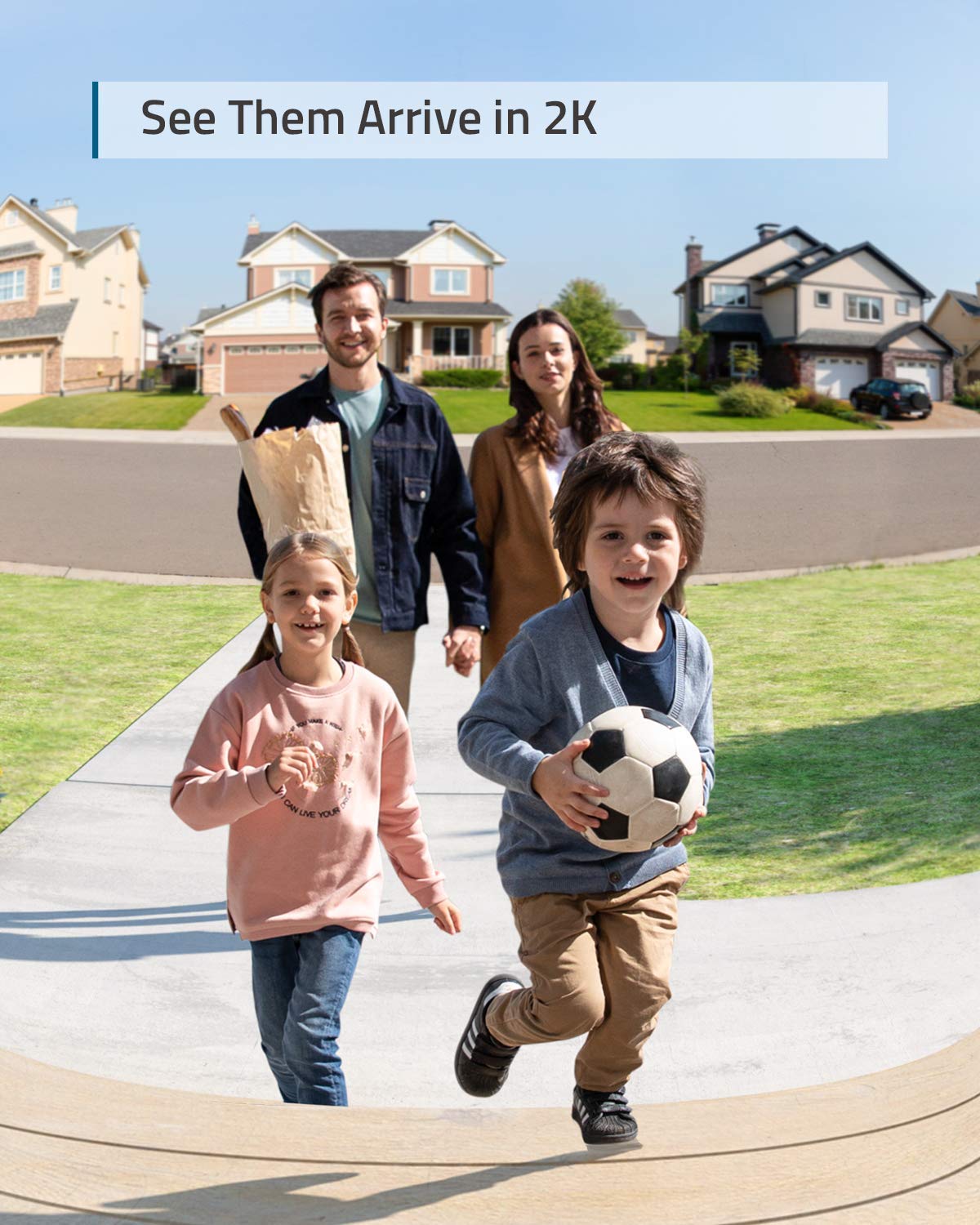 Eufy Security, Wireless Video Doorbell (Battery-Powered) with 2K HD, No Monthly Fee, On-Device AI for Human Detection, 2-Way Audio, Simple