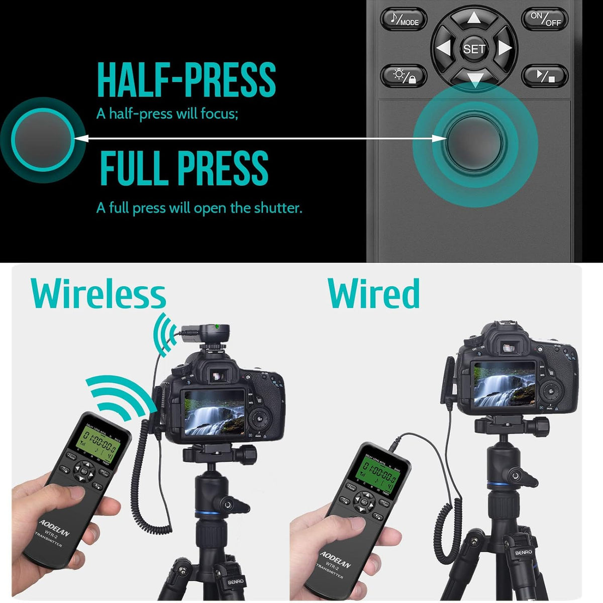 Wireless Shutter Camera Remote Intervalometer Timer Compatible with Sony a67, a65, a57, a55, a900, a850, a700, a580, a560, a550, a500, a450, a300, Replaces Sony RM-L1AM Cable