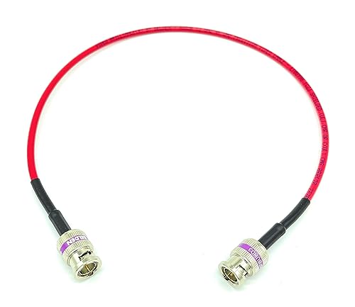 AV-Cables 12G 4K HD SDI BNC - BNC Cable 4855R Mini RG59 (10ft, Red)