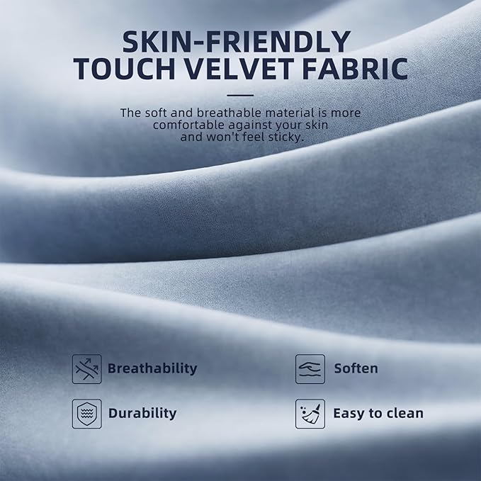 Ferghana Velvet Fabric Gaming Chair High Back Ergonomic Gamer Chair for Adult Comfortable Video Game Chair with Footrest and Massage Lumbar Cushion Racing Reclining Office Computer Desk Chair Grey