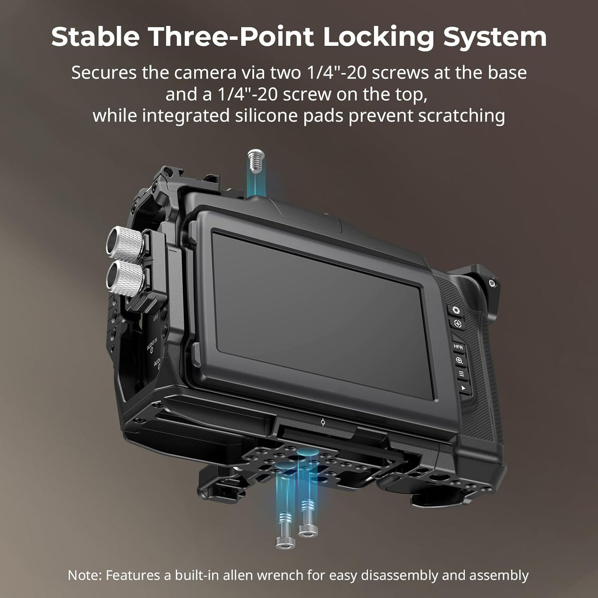 SmallRig Camera Cage Basic Kit for Blackmagic Design Cinema Camera 6K, Full Cage for BMCC 6K, with Top Handle, SSD Mount Bracket, Cable Clamp and Lens Mount Adapter Support - 4574
