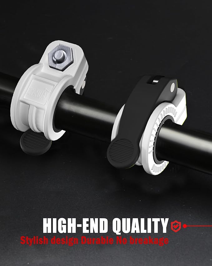ZY-HUAN 1 Inch Barbell Clips, Adjustable Barbell Collars 23–30mm, Weight Clips for Dumbbells, Nylon Clamps with 6 Inserts