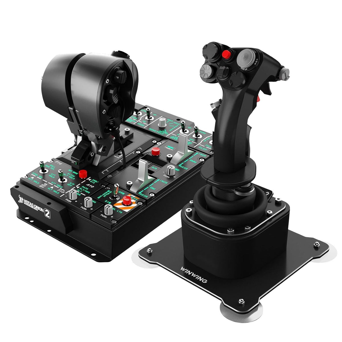 WINWING Orion2 HOTAS MAX: Advanced Simulation, Rich Controls, Precision Alloy Molding, 16-bit Sensor, CNC Throttle Grip, Dual MCUS Joystick, Compatible with Major PC Games