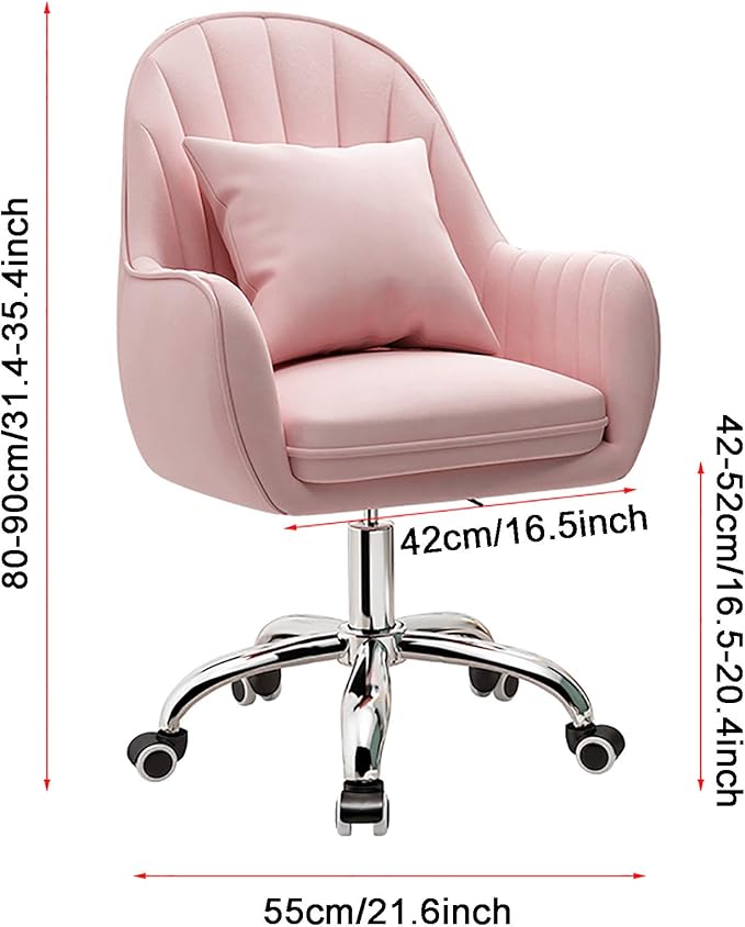 Office Chair Gaming Chair Computer Chair Adjustable Swivel Chair Modern Mid-Back Desk Chair Armchair for Executive Living BedroomUpholstered Computer Chair with ArmrestHome Velve