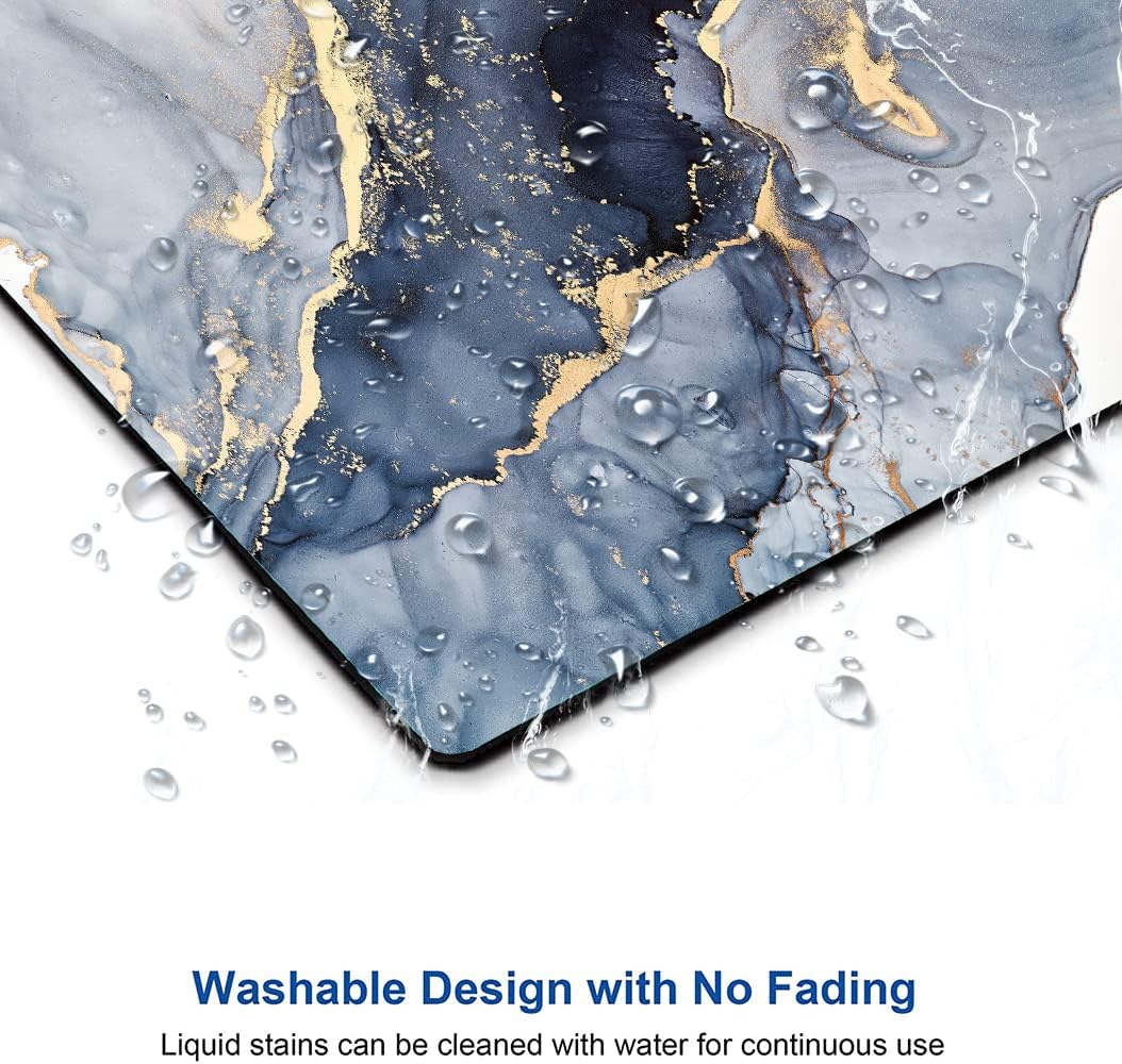 Marble Mouse Pad - Square Waterproof Non-Slip Rubber Base for Office Laptop, 9.5"x7.9"x0.12" Inch (Gilt Marble)