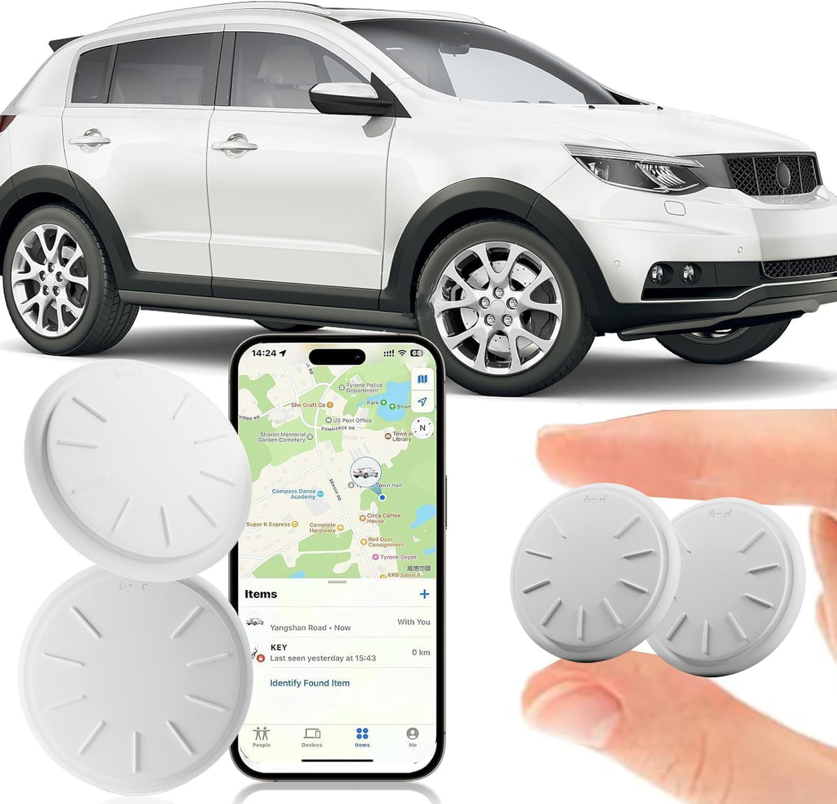 HONGTOP H etc,2PCS Car GPS Tracking Device for Vehicles,Cars Real Time Mini Hidden Car GPS Tracker for Vehicles