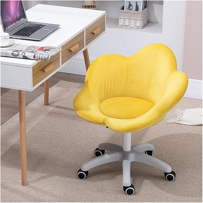Adjustable Office Computer Chair with Armrest Small Apartment Computer Chair for Student Dormitory Study Makeup Chairs Home Rotating Writing Office Chair(Green)