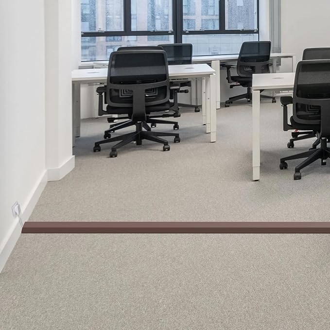 Eapele 10 ft Floor Cord Cover Heavy Duty Cable Protector, Cord Covers for Wires on Floor, Floor Cable Cover Easy to Unroll Prevent Trip Hazard for Home Office or Outdoor Settings (Brown)