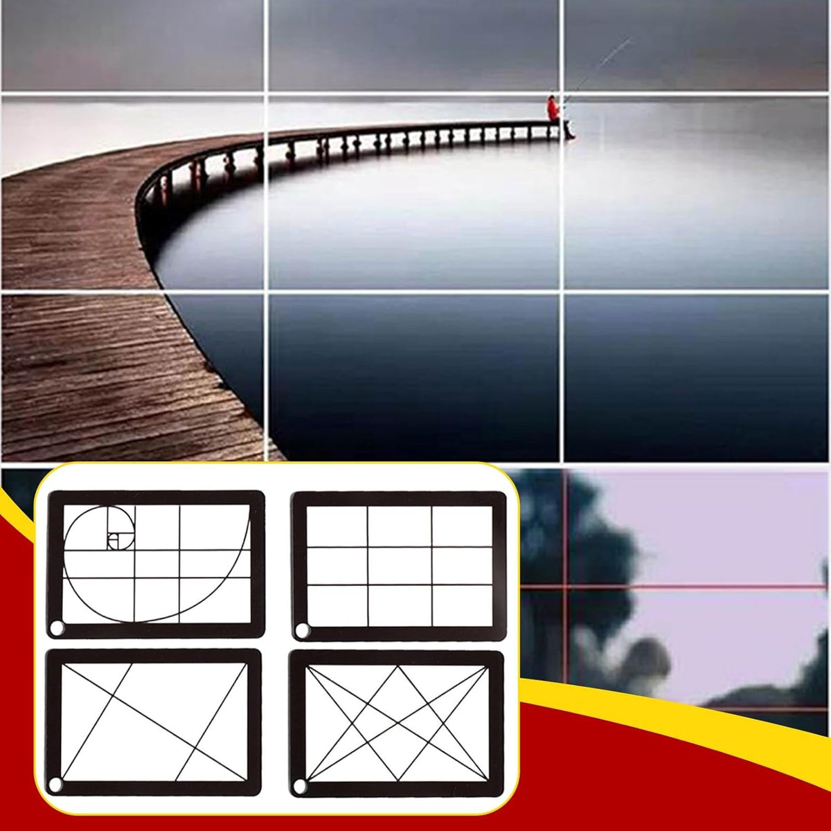 Hjdlhx 4 Pieces View with Chain Sturdy Waterproof Compact Landscape View for Painting Viewer, Acrylic