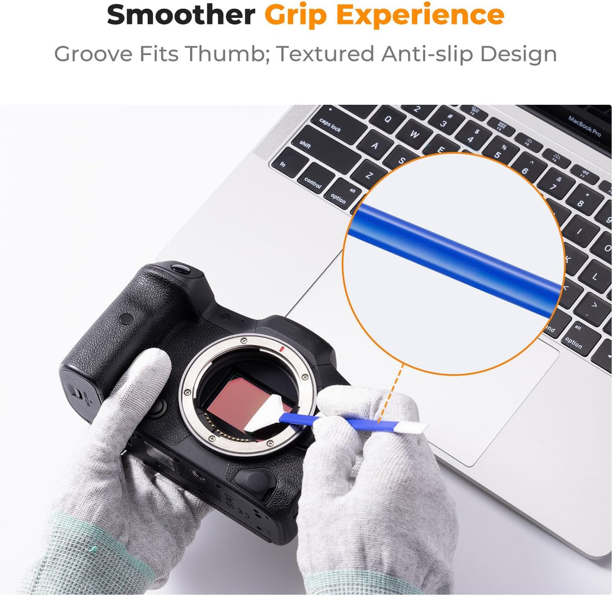 K&F Concept 2-1 24mm Full Frame Sensor Cleaning Swab & Viewfinder Cleaning Swab, DSLR SLR Digital Camera CMOS and CCD Sensor Cleaning Swab Kits for Nikon Sony Canon Camera Clean