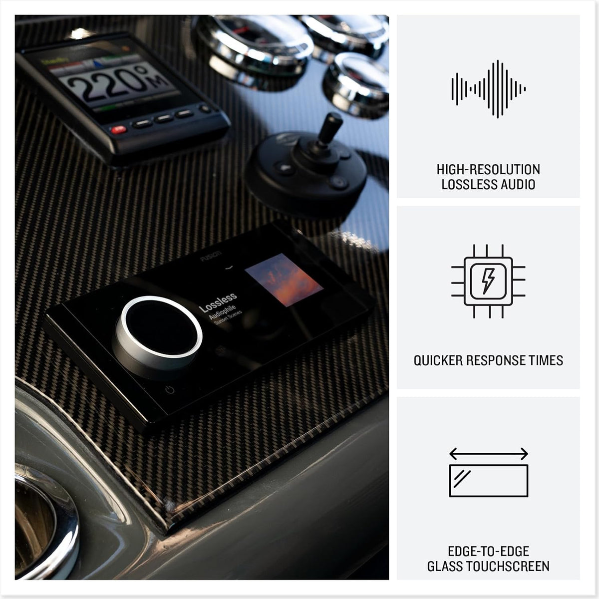Garmin® Fusion Apollo™ MS-RA800 Marine Stereo, Premium Touchscreen Stereo with Built-in Wi-Fi® Connectivity