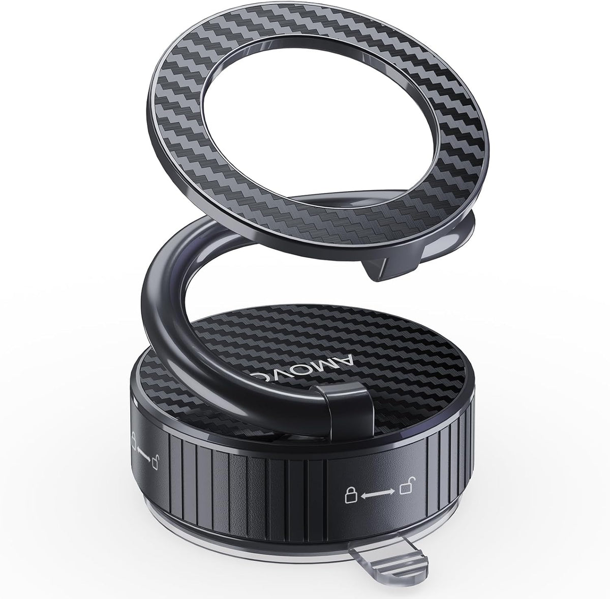 Magsafe Car Mount, Magnetic Phone Older,N55 Super Strong Suction Cup, 360° Adjustable, Portable Foldable Phone Holder for Your Car