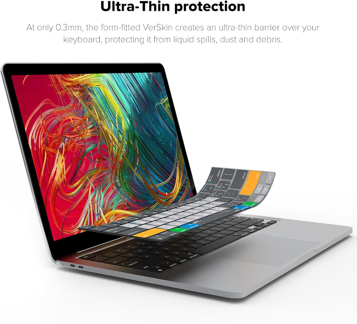 JCPal MacOS Shortcut Guide Keyboard Cover for 2020/2022 Apple MacBook Pro 13 inch and 2019 MacBook Pro 16 inch (US-Layout)