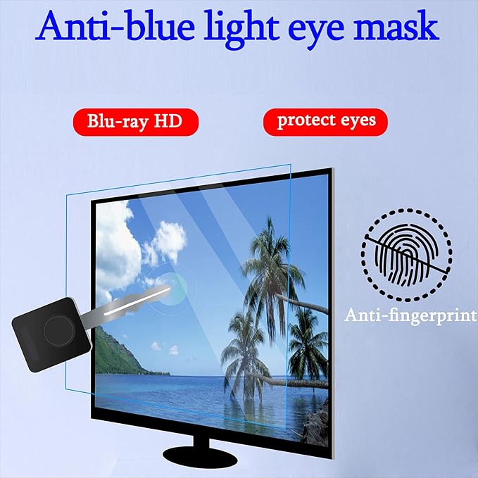 Desktop Computer 17-27 Inch Screen Hd Film Anti Blue Light Anti-Scratch Injury ScreenRelieve Computer Eye Strain and Help You Sleep Better24.4inch(518x323mm)