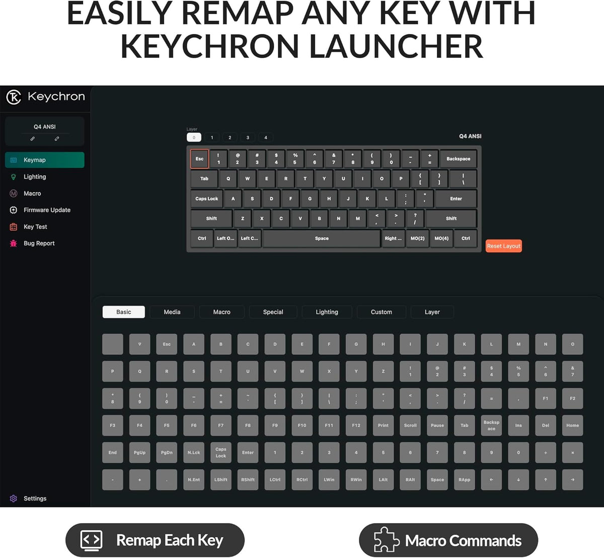 Keychron Q4 Wired Custom Mechanical Keyboard, 60% Layout QMK/VIA Programmable Macro with Hot-swappable Gateron G Pro Brown Switch Double Gasket Compatible with Mac Windows Linux(Navy Blue)