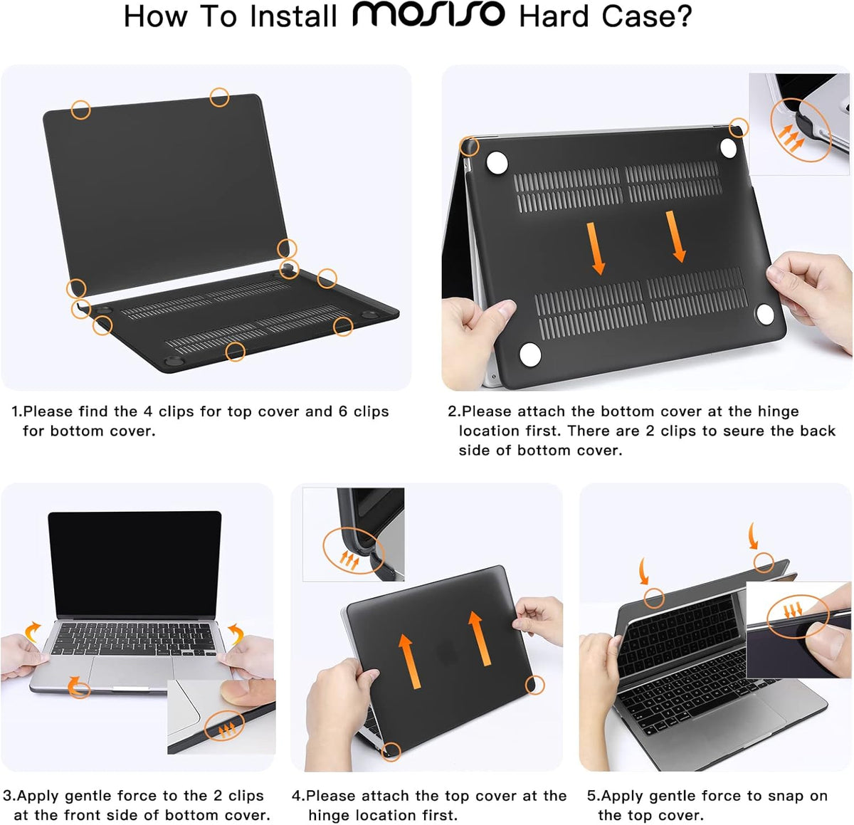 MOSISO Compatible with MacBook Air 13 inch Case 2025 2024 2023 2022 M4 A3240 M3 A3113 M2 A2681, Hard Shell&Sleeve Bag&Keyboard Skin&Webcam Cover&Screen Film for MacBook Air 13.6 inch, Lavender Gray