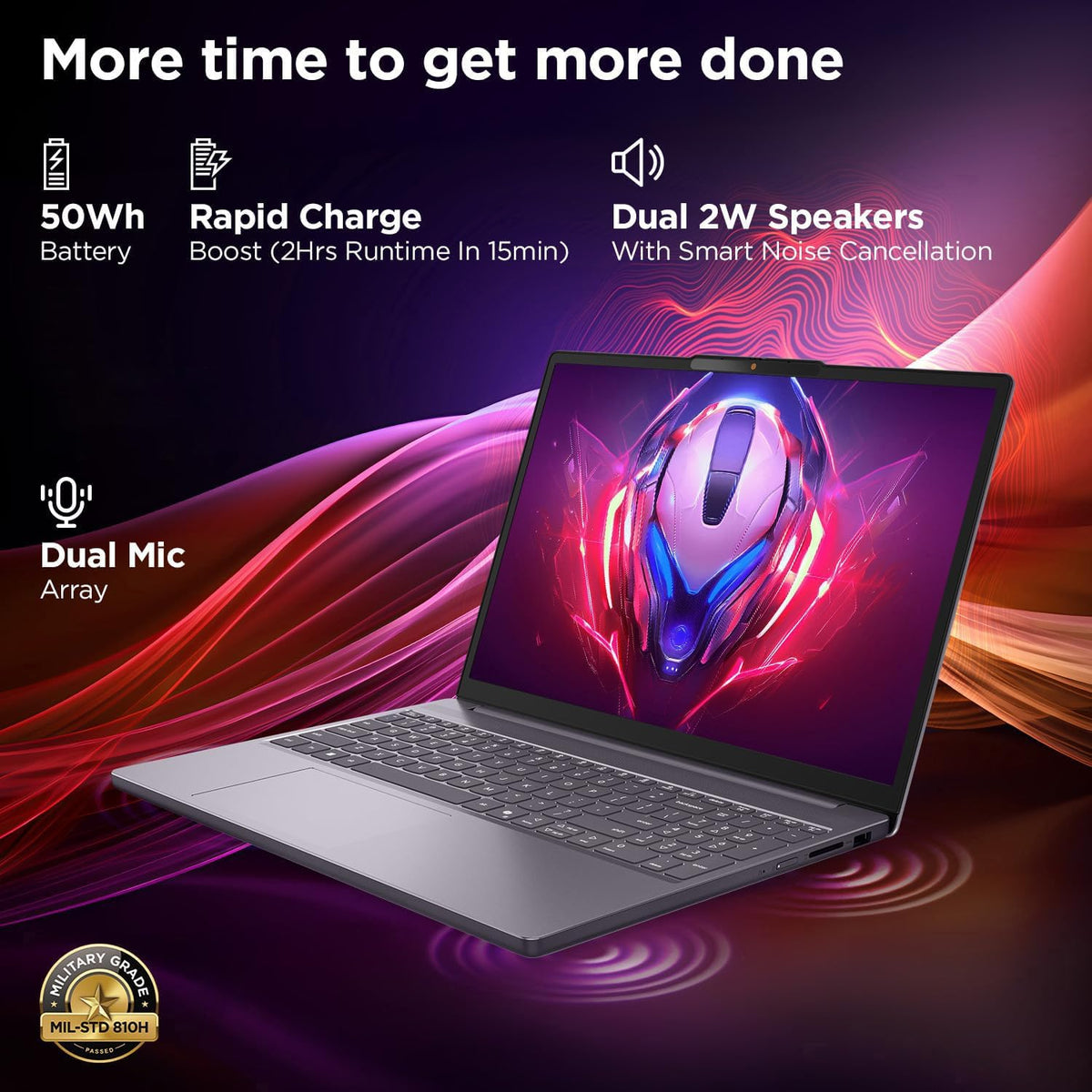 Lenovo Laptop Computer for Home Student Business, IdeaPad Slim 3, Intel i7-13620H (Beat Ultra 7 255U), 16GB DDR5 RAM, 256GB PCIe SSD, 16" FHD+, WiFi 6, Type-C, HDMI, Luna Grey, Windows 11 Pro, Wendbo