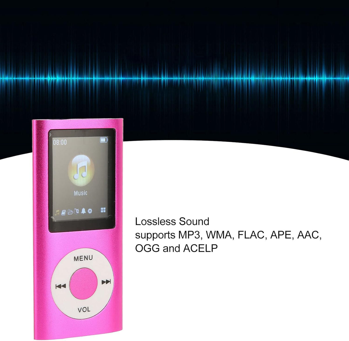Generic MP3 Player with Lossless Sound, Memory Card Support, Easy to Use, Long Battery Life, Aluminum Alloy