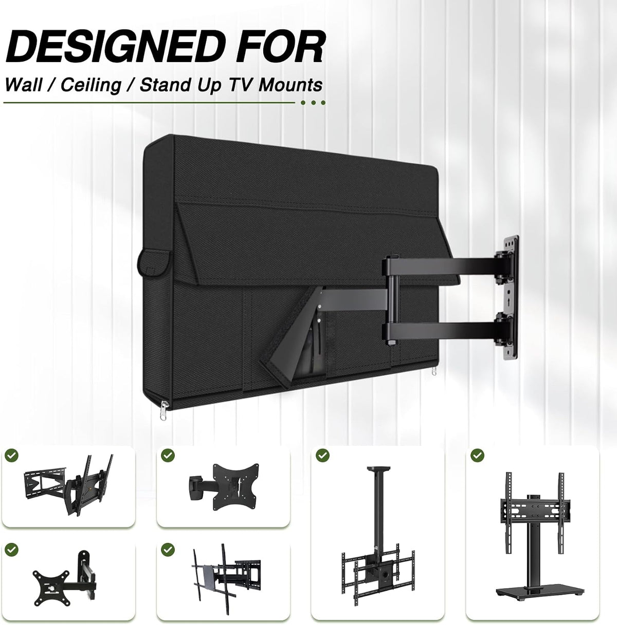 52-55 inches Porch Shield Outdoor TV Cover - Upgrade Fully Cover TV Weatherproof Protector for LCD, LED, Compatible