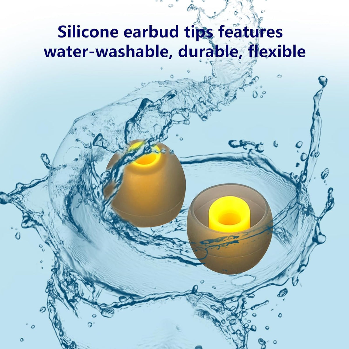 Earbud Replacement Tips Silicone Earbud Tips Earbud Covers Fit for in-Ear Headphones (Inner Hole 3.8mm -5.1mm) Earbud Rubber Tips Eartips 9 Pairs S/M/L