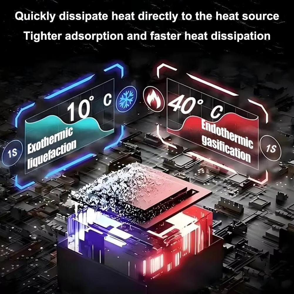 GINTBN Universal Reusable Phone Heatsink Pad, Metal Magnetic Cooling Plate for Gaming & Streaming, Enhances Phone