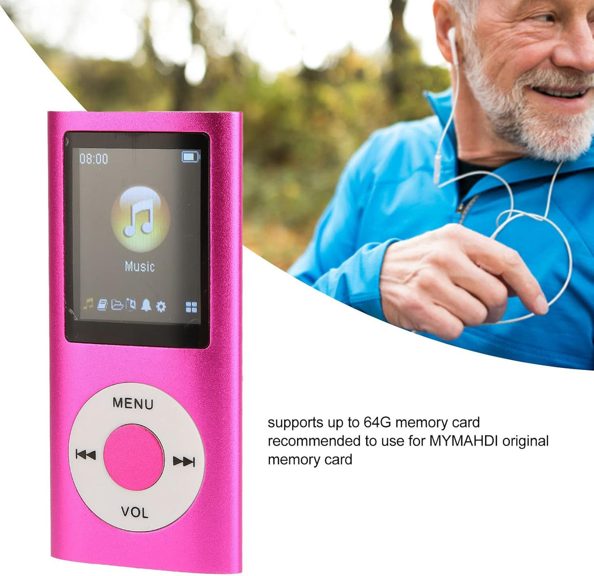Generic MP3 Player with Lossless Sound, Memory Card Support, Easy to Use, Long Battery Life, Aluminum Alloy