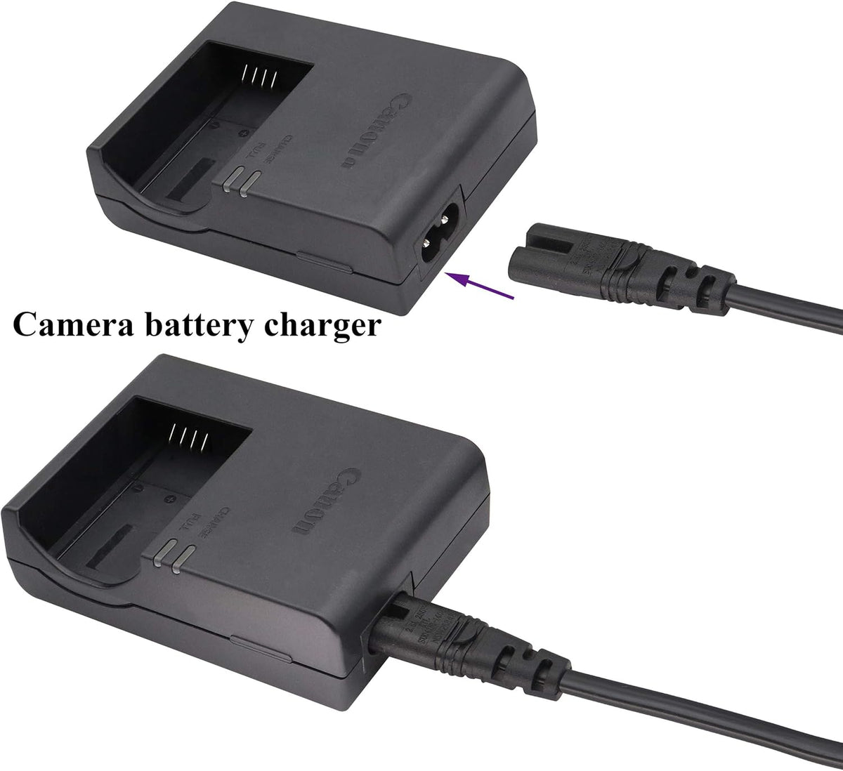 AAOTOKK (2 Pack) 320 C8 C7 Cable,10A 125V 8 C7 C8 (0.3m/1ft) (C8 2*C7) IEC to Dual Y Splitter Power AC Adapter Figure