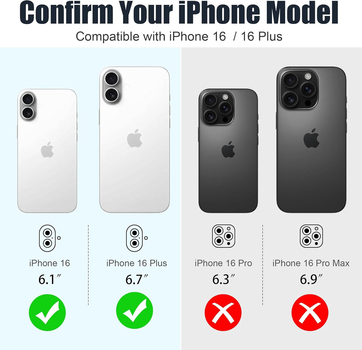 AGVEE 3+3 6 Pack for iPhone 16 6.1" / 16 Plus 6.7" Camera Lens Cover Protector, Bling Diamond & Bling Glitter Metal Ring 9H Tempered HD Glass Camera Cover Protector Film, Bling-Silver