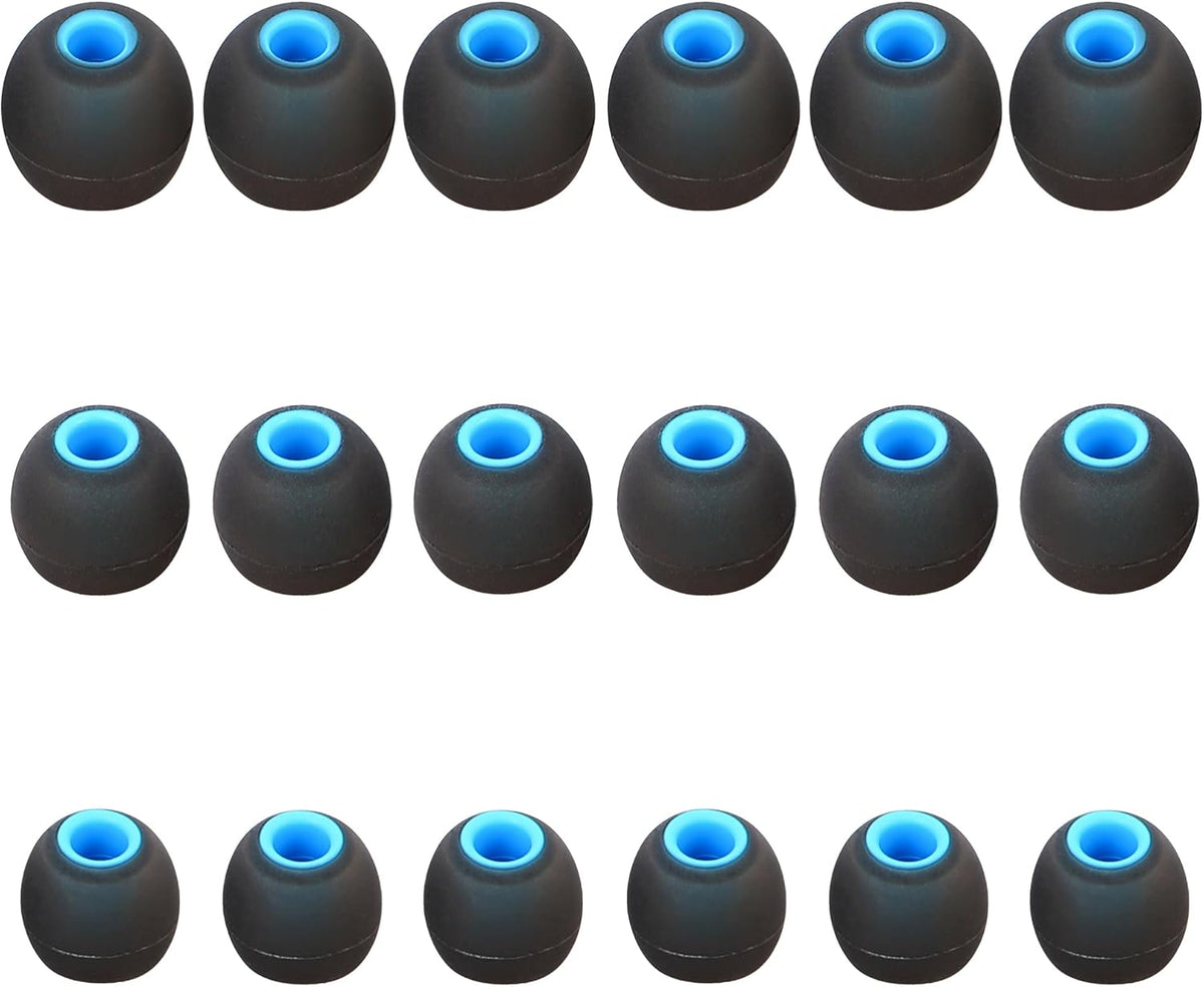 Silicone Earbud Tips Replacement - Fit Most Earbuds (Inner Hole 3.8mm - 5.1mm) - 9 Pairs S M L