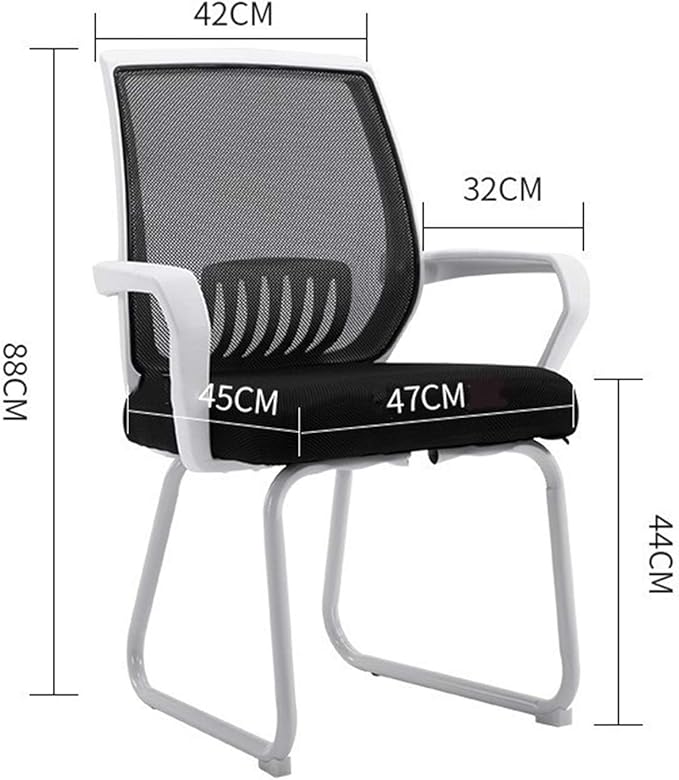 Mlaea Ergonomic Desk Chair Study Gaming Chair Without Wheels Hospital Chair for Cafe Apartment Couch Bedrooom(Color:#2)