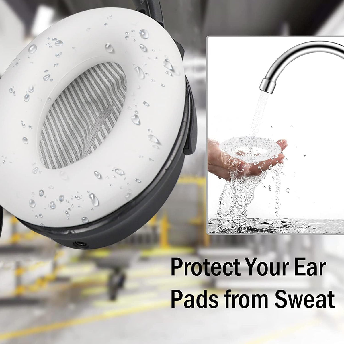 SOULWIT Silicone Ear Pads Cover Protector for Bose QuietComfort QC15 QC25 QC2 QC35 QC45/Ae2 Ae2i Ae2w/SoundTrue & SoundLink AE Headphones Cushions, Sweatproof, Easily Washable - White