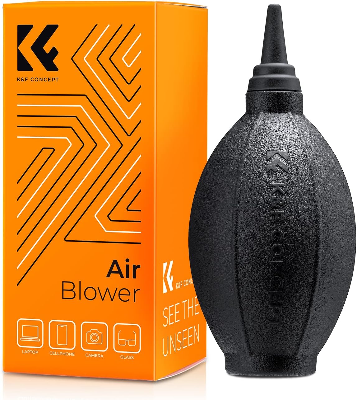 K&F CONCEPT Soft Tip Air Blower, Lens Blower for Digital, DSLR, SLR Cameras, Camera Lenses, Sensitive Electronics and Keyboards Telescope Filters, Rubber Bulb Air Pump Dust Blower