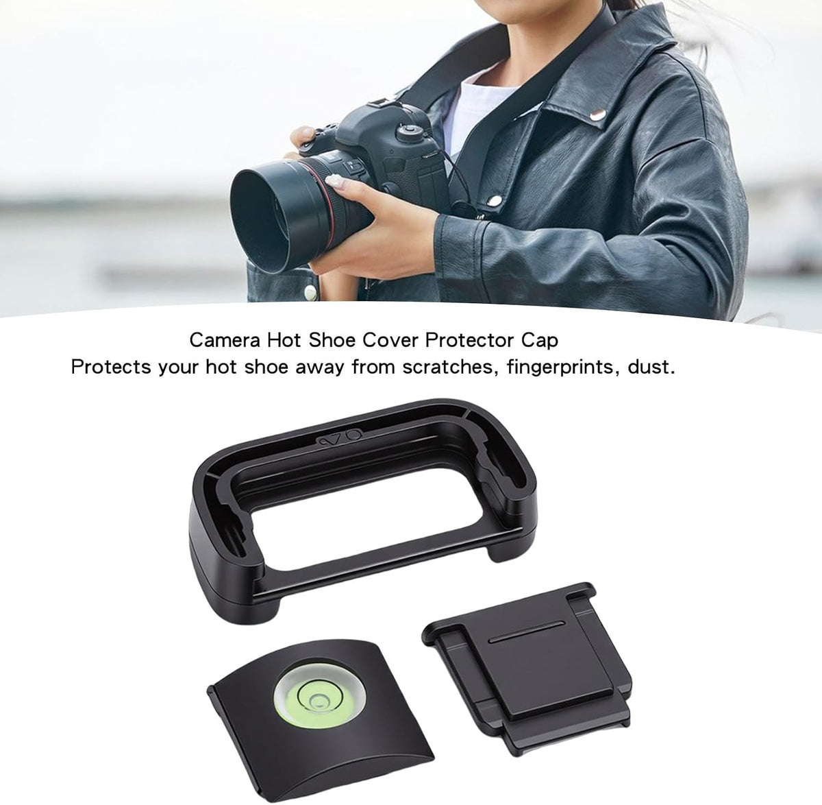 A7C Dpofirs Eyecup Viewfinder & Hot Shoe Cover Protector with Bubble Level for Camera - Silicone Eye Cup, Dust Proof