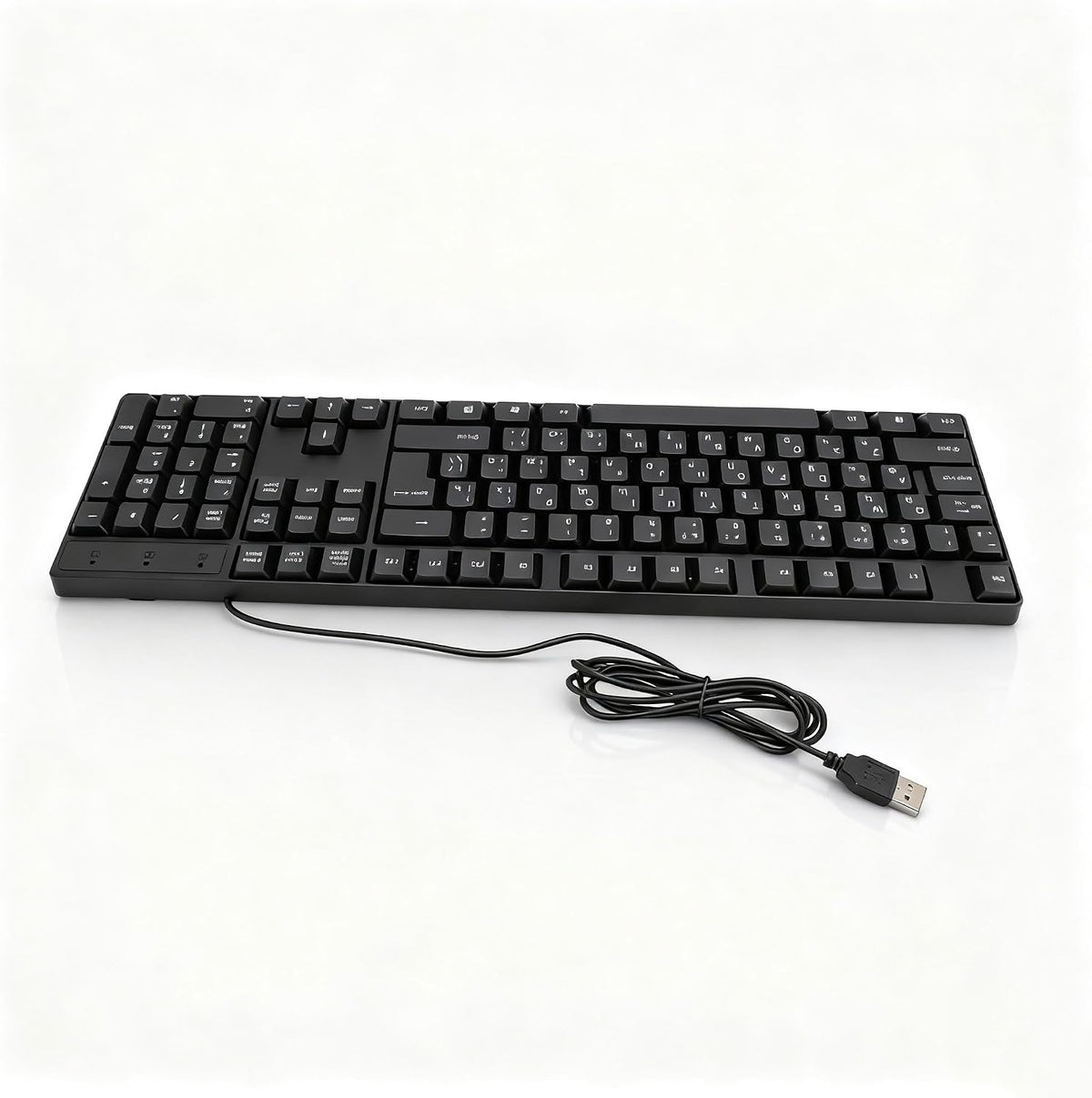 BTSEURY K1800 104 4.9ft USB Wired Gaming Keyboard Keys, Minority Language, Cable, Ergonomic Design for Office