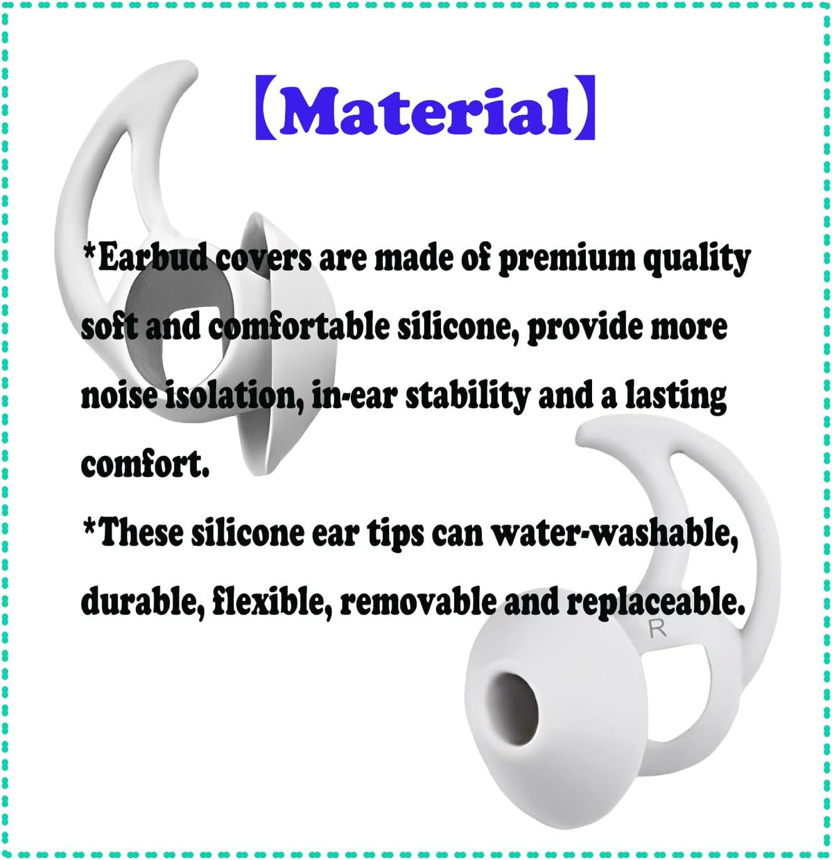 Silicone Earbud Tips 3 Pairs Small Eartips Compatible with Bose QuietComfort Earbuds and Sport Earbuds