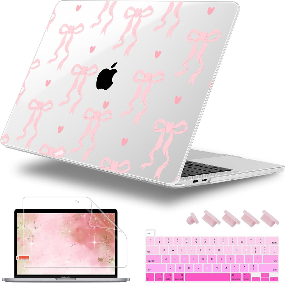 for MacBook Pro 16 inch Case 2019 2020 Release Model A2141, Plastic Hard Shell Cover with Keyboard Cover & Screen Protector for MacBook Pro 16 inch with Touch Bar & Touch ID, Bow