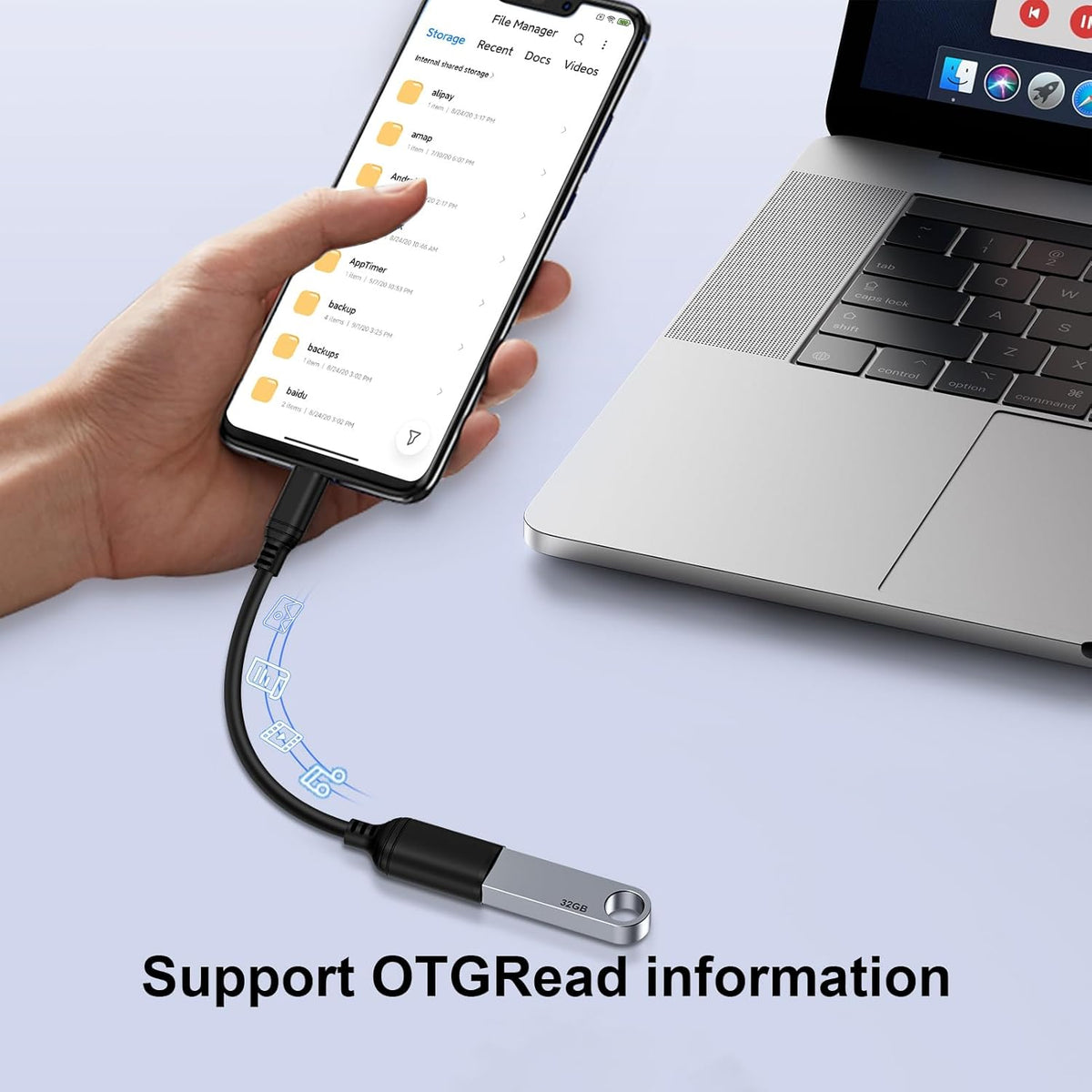 USB C to USB 3.0 Adapter, USB C Android Adapter Male to USB A Female OTG On The Go Cable for Samsung Galaxy S25 Edge Ultra S24 S23 S22 S21 S20 A36,Google Pixel 9 8 7 Pro,Moto G 5G 2025