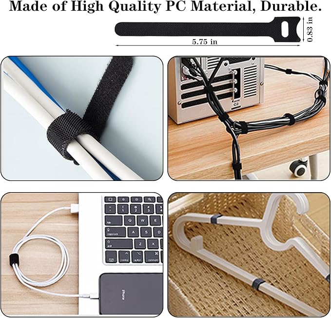 N NOROCME 192 PCS Cable Management Kit 4 Wire Organizer Sleeve