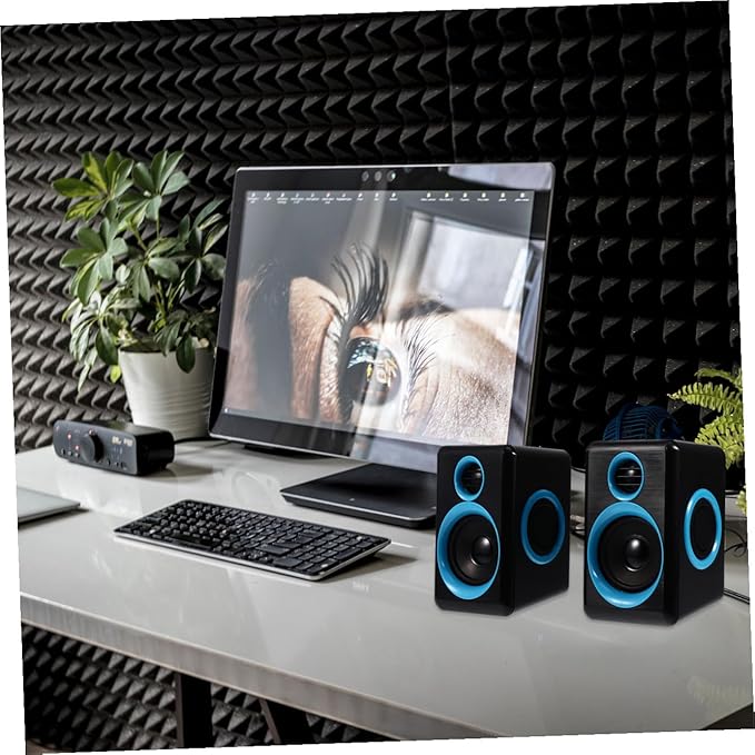 Mini USB 2.0 Speakers for Laptop and Desktop Computer Compact Loudspeaker Box with Dc 5v Power Portable Mini Speaker for Home Office and Gaming Use