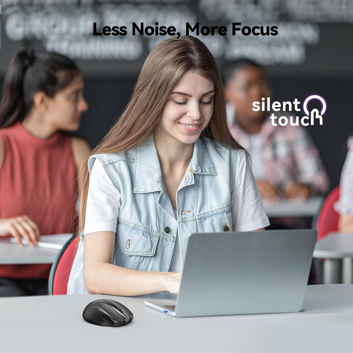 TECKNET Wireless Mouse for Laptop, Silent Mouse Quiet Click, Computer Mice Wireless, 6 Adjustable 4000 DPI Computer Mice