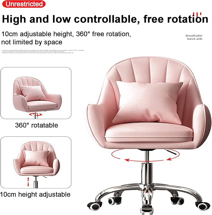 Office Chair Gaming Chair Computer Chair Adjustable Swivel Chair Modern Mid-Back Desk Chair Armchair for Executive Living BedroomUpholstered Computer Chair with ArmrestHome Velve