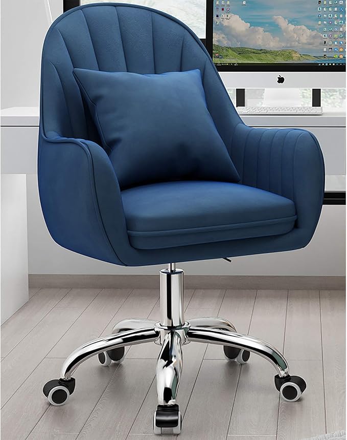 Office Chair Gaming Chair Computer Chair Adjustable Swivel Chair Modern Mid-Back Desk Chair Armchair for Executive Living BedroomUpholstered Computer Chair with ArmrestHome Velve