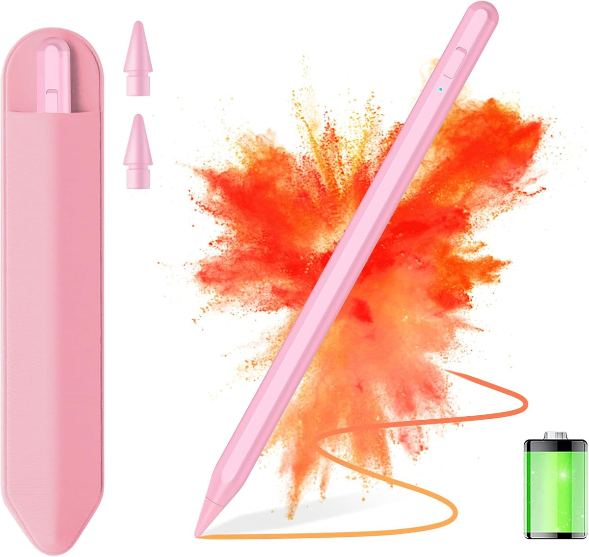 Stylus Pen for iPad 2018-2025 with Palm Rejection, Apple Pencil for Pad11th/10th/9th/8th/7th/6th Gen, iPad Pro 11/12.9 inch, New iPad Air 2025 11&13-inch(M3/2) /5th/4th/3th Gen, iPad mini 6th/5th