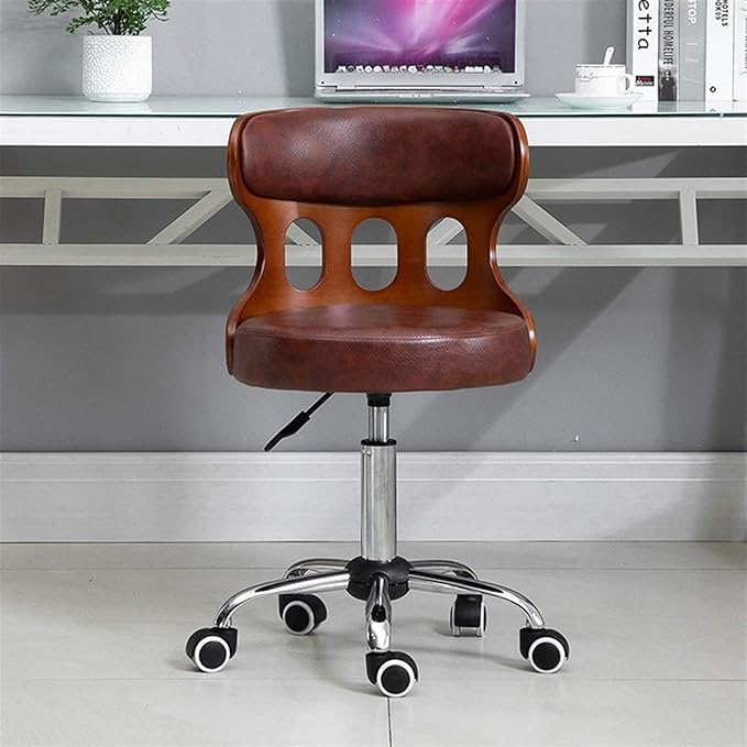 Mlaea Classroom Dormitory Hotel Chair Gaming Club Bar Chair with Adjustable Height Executive Swivel Computer Chair 40 * 44-54CM(Color:#6)